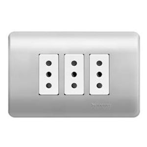 PLACA GENESIS ARMADA CON TOMA CORRIENTE TRIPLE 10A 2P+T, LIEN 6049363 Schneider Electric