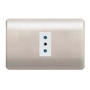 PLACA GENESIS ARMADA CON TOMA CORRIENTE SIMPLE 10A 2P+T, MILLON 6029263 Schneider Electric