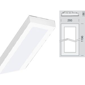 PANEL LED DIM 31W 3700LM 4K 120x30 SOBREP BLANCO 140202130 Disano