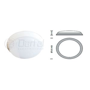 PLAFON LED 12W 1000LM 3K IP54 ik08 BL 1270201225 Darlux