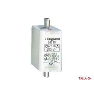 FUSIBLE INDUSTRIAL DE CUCHILLA  TIPO GG(CEI)/GL(VDE) TALLA 00 160A. CON INDICADOR 1635504 Legrand