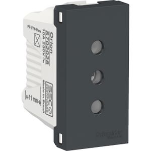 TOMA CORRIENTE ORION 10A 250V 2P+T 1 MODULO, GRAFITO 20289403 Schneider Electric