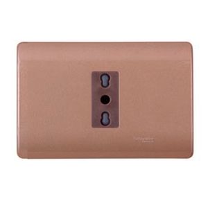 PLACA GENESIS ARMADA CON TOMA CORRIENTE BIPASO 10/16A 2P+T, DORADO 2784663 Schneider Electric