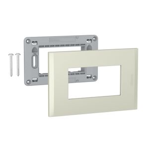 PLACA 3P PERLA CON SOPORTE 5S3NA02 Bticino