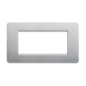 PLACA TECNOPOLIMERO Mï¿½TIX 4 MODULOS COLOR PLATA 97382402 Bticino