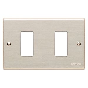 PLACA 2 PUESTO MAGIC MATIX COLOR OXIDAL Bticino 97300202 Bticino
