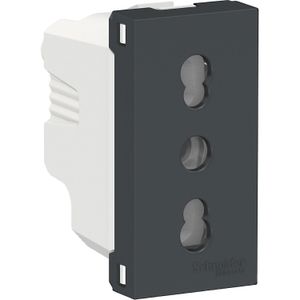 TOMA CORRIENTE ORION 10/16A 250V 2P+T 1 MODULO, GRAFITO 20389403 Schneider Electric