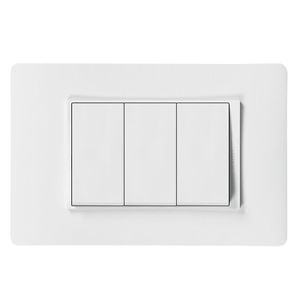 INTERRUPTOR TRIPLE 9/24 PLACA ARMADA BLANCA LUZICA 8130102 Bticino