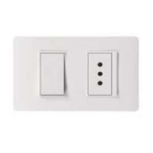 INTERRUPTOR 9/12 + ENCHUFE HEMBRA 10A 2P+T BLANCA LUZICA 8121402 Bticino