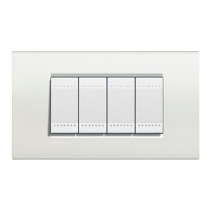 TAPA L&L RECTANGULAR 4P BLANCO 48041BI108 Bticino