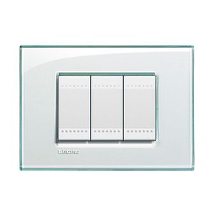 TAPA L&L RECTANGULAR 3P AGUAMARINA 48031KA108 Bticino