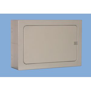TABLERO METALICO SOBREPONER IP41, 12 MODULOS DIN CAJA CON CIZALLES ART. 6871-DM 110687105 Saime