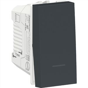 INTERRUPTOR ORION 9/12 16A 250V 1 MODULO, GRAFITO 11619403 Schneider Electric