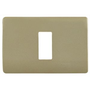 PLACA GENESIS 1 MODULO CON SOPORTE, DORADO 744163 Schneider Electric