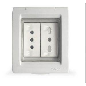 CAJA ESTANCA GRI 2MODULO ENCHUFE 10A+16A 4250297 Kalop