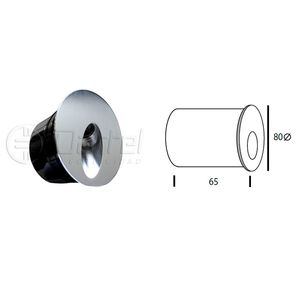 FOCO EMB MU T/GOTA RED 3W IP54 80X65mm P 278607225 Darlux