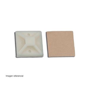 BASE ADHESIVA 20x20MM 2020/ BLANCA X BOLSA 10 UNIDADES 1030202034 FNX