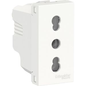 TOMA CORRIENTE ORION 10/16A 250V 2P+T 1 MODULO, BLANCO 20380403 Schneider Electric