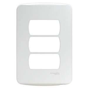 Placa Miluz 3 modulos con soporte - blanco 5723003 Schneider Electric