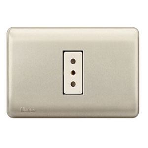 PLACA GENESIS ARMADA CON TOMA CORRIENTE SIMPLE 10A 2P+T, NIQUEL 2741663 Schneider Electric