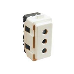 MODULO GENESIS CON TOMACORRIENTE 10A 2P+T, BEIGE 760863 Schneider Electric