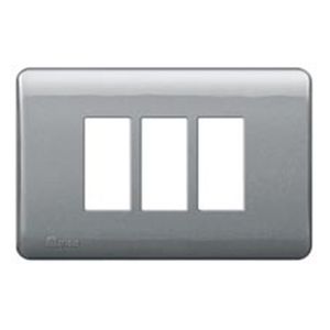 PLACA GENESIS 3 MODULOS CON SOPORTE, HUMO 743363 Schneider Electric