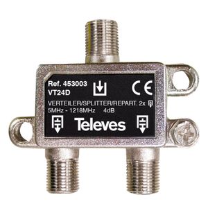 REPARTIDOR 5-1218MHZ F 2D 4DB INTERIOR 453003146 Televes