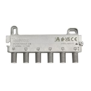 REPARTIDOR 5-2400MHZ F 5D 10/12DB INTERIOR ZAMAK 519505146 Televes