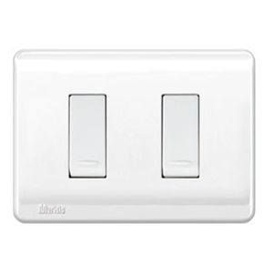 PLACA GENESIS ARMADA CON INTERRUPTOR 9/12 + 9/24 16A 250V, BLANCO 2750663 Schneider Electric