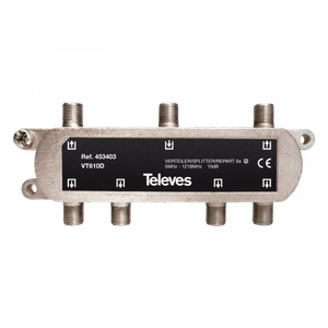 REPARTIDOR 5-1218MHZ F 6D 10DB INTERIOR 453403146 Televes