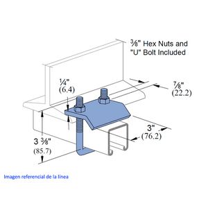 ABRAZADERA REFORZADA PERFIL P-2785 ELECTROGALVANIZADO (EG) 339908836 Unistrut