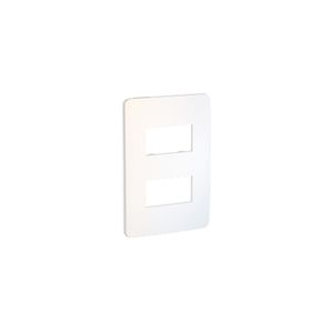 PLACA ORION 2 MODULOS, BLANCO/CHROME SOFT 3212140503 Schneider Electric