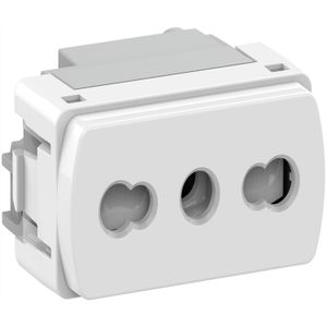 MODULO ENCHUFE BIPASO 10/16A 2P+T BLANCO MILUZ 7023003 Schneider Electric