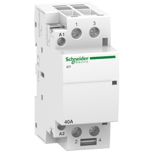 CONTACTOR MODULAR CONTROL ACTI 9 ICT, 2P, 40A, 240V AC, 2NA 2084259 Schneider Electric