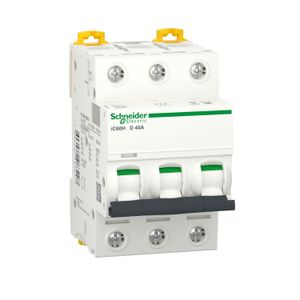 INTERRUPTOR TERMOMAGNETICO ACTI 9 IC60H, 3P, 40A, CURVA D, 15KA 8534059 Schneider Electric
