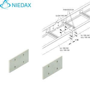 PLACA HORIZONTRAL FRP  100x200mm 960170124 Niedax