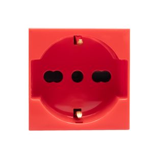 TOM UNIV 2P+T10/16A SCHUK ROJO 4140402 Bticino