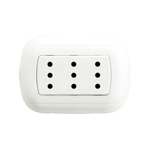 ENCHUFE HEMBRA TRIPLE OVAL 10A COLOR BLANCO 37206402 Bticino