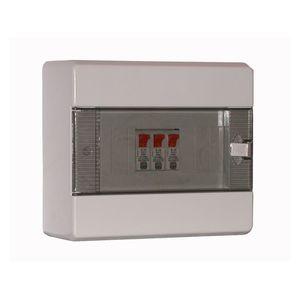 TABLERO PLASTICO SOBREPONER CON CHASIS, IP41, PARA 8 MODULOS DIN PUERTA TRANSPARENTE ART. 6986-D 11698605 Saime