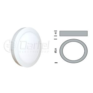 FOCO LED S/P 18W 4K 1400L IP40 224mm SLI 1278610825 Darlux