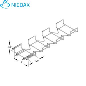 CURVA HORIZONTAL 90G AJUSTABLE 54x100 (SS304) 713424124 Niedax