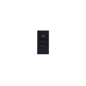 CARGADOR USB CC 1M NEGRO 419159302 Bticino