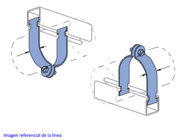 ABRAZADERA UNISTRUT RUC 1.1/2Pg GALVANIZADO EN CALIENTE (HG)