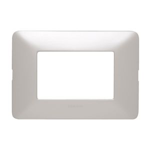 PLACA 3 MODULOS ALUMINIO MATE MATIX COLOR ALUMINIO NATURAL 97351302 Bticino
