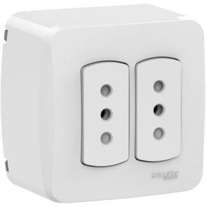 CASQUETE ARMADO TOMA CORRIENTE DOBLE 10A 250V BLANCO MILUZ 6647003 Schneider Electric