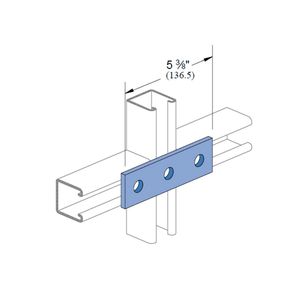 PLATINA RECTA 3 PERF P-1066 EG 339914236 Unistrut