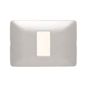 PLACA 1 MODULO ALUMINIO MATE MATIX COLOR ALUMINIO NATURAL 97351102 Bticino