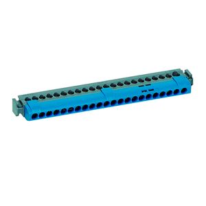 BARRA DE CONEXION COLOR AZUL 1X25MM2 + 21X16MM2 117224402 Bticino