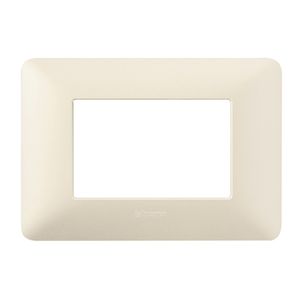 PLACA 3 MODULOS ALUMINIO MATE Mï¿½TIX COOR GRIS PERLA 97355302 Bticino