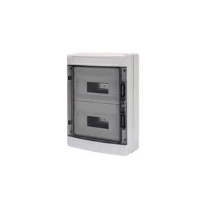 TABLERO SOBRE PUESTO 24 MODULOS IP65 PUERTA FUME LIBRE HALOGENO 40104103 Gewiss